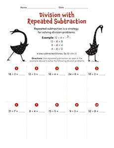 Division with Repeated Subtraction