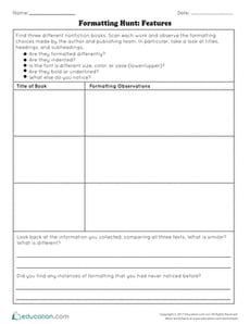 Formatting Hunt: Features