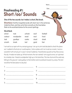 Proofreading #1: Short /oo/ Sounds