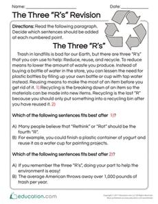 The Three "R's" Revision