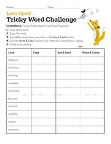 Let's Spell: Tricky Word Challenge