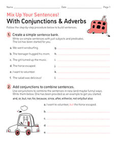 Mix Up Your Sentences! With Conjunctions and Adverb Phrases