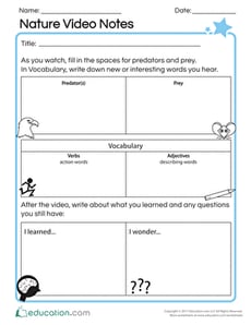 Nature Video Notes