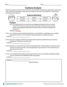 Audience Analysis