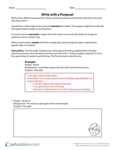 Write with a Purpose!