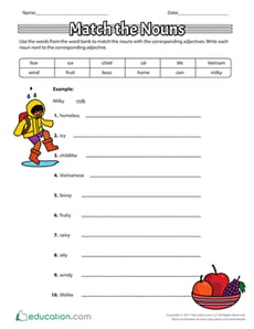 Match the Nouns