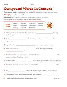 Compound Words in Context