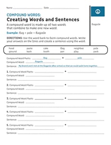 Compound Words: Creating Words & Sentences