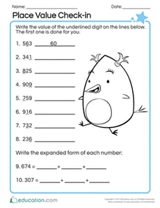 Place Value Check-in