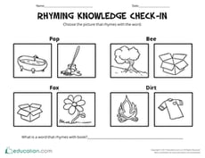 Rhyming Knowledge Check-In
