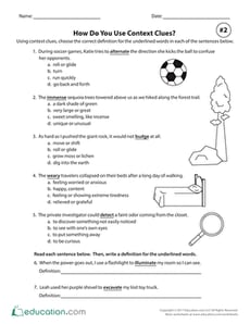 How Do You Use Context Clues? Exercise #2
