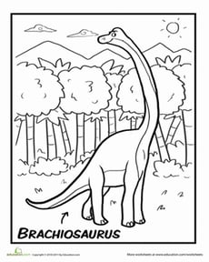 Color the Brachiosaurus