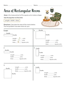 Area of Rectangular Rooms