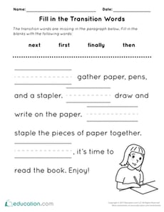 Fill in the Transition Words