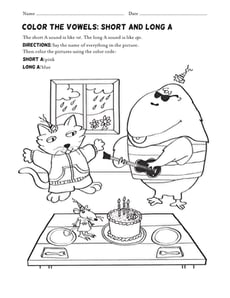 Color the Vowels: Short and Long A