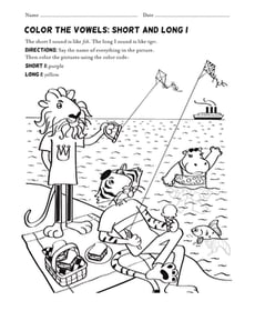 Color the Vowels: Short and Long I