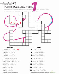 Math Crossword Puzzle