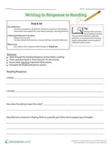 Writing in Response to Reading