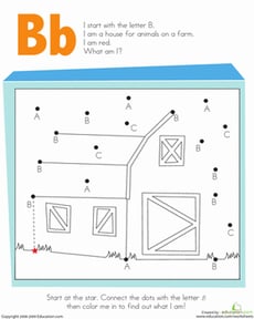 Letter Dot to Dot: B