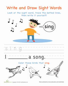Sight Words: Sing