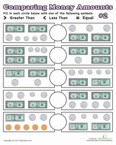 Comparing Money Amounts #2