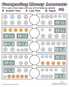 Comparing Money Amounts #4