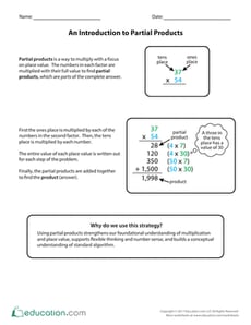 An Introduction to Partial Products