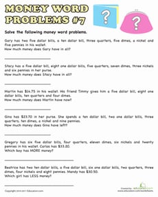 Money Word Problems #7