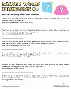 Money Word Problems #9