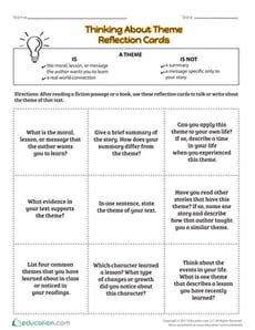 Thinking About Themes: Reflection Cards