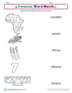 Kwanzaa Word Match