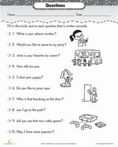 Correct the Sentences: Questions