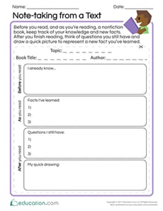 Note-Taking from a Text