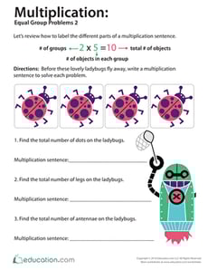 Multiplication: Equal Group Problems (Part Two)