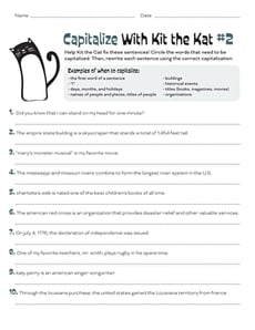 Capitalize With Kit the Cat #2
