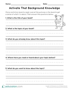 Activate That Background Knowledge