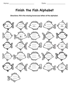 Finish the Fish Alphabet
