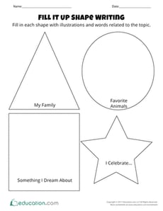 Fill It Up Shape Writing