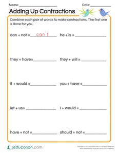 Adding Up Contractions