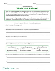 Argument Writing: Who Is Your Audience?