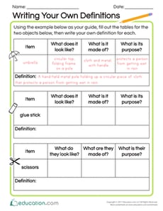 Writing Your Own Definitions