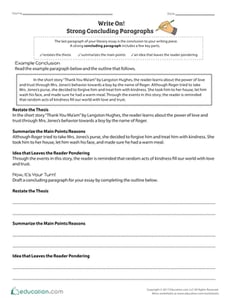 Write On! Strong Concluding Paragraphs