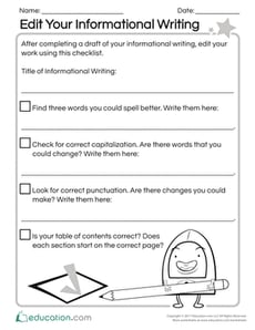 Edit Your Informational Writing