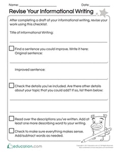 Revise Your Informational Writing