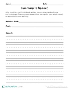 Summary to Speech
