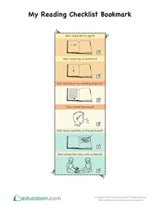 My Reading Checklist Bookmark