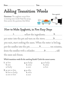 Adding Transition Words