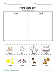 Plural Word Sort