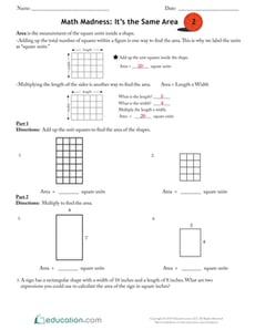 Math Madness: It’s the Same Area 2