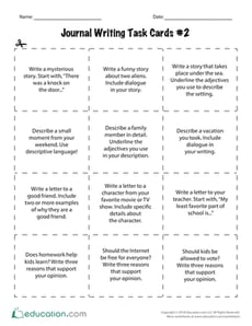 Journal Writing Task Cards #2